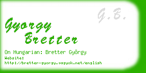 gyorgy bretter business card